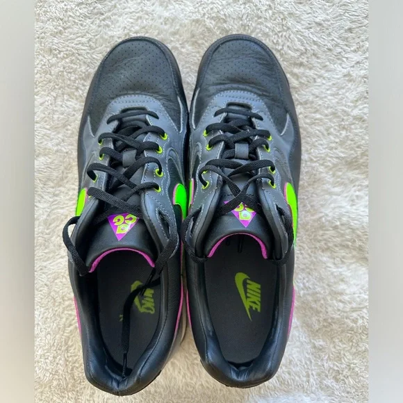 Nike ACG Wildwood black Electric Green shoes sneakers size 12